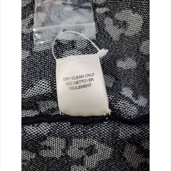 Rebecca Taylor Women Animal Print Round Neck Dress Black Sz S #102 - Picture 12 of 12